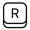 R keyboard key