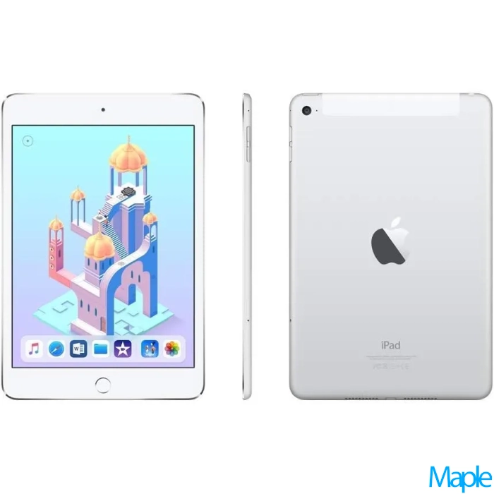 Apple iPad Mini 7.9-inch 4th Gen A1550 White/Silver - Cellular - Image 6