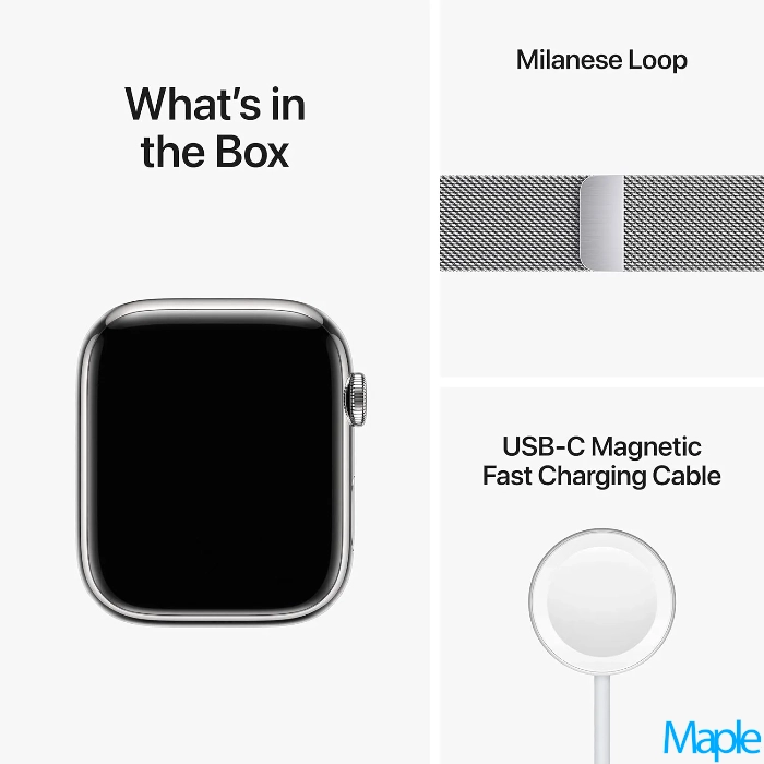 Apple Watch Series 8 45mm Stainless Steel Silver A2775 32GB GPS+Cellular - Image 3